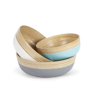 Bamboo Roll Bowl for Salad/Mix/Fruit/Dried Food